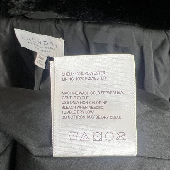 LAUNDRY • Women's Black Faux Fur Hooded Coat - Picture 6 of 6